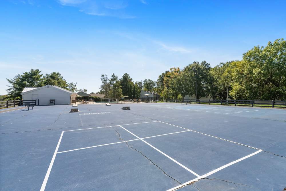 Outdoor sports court at Ascent Apartment Homes in Asheville, North Carolina