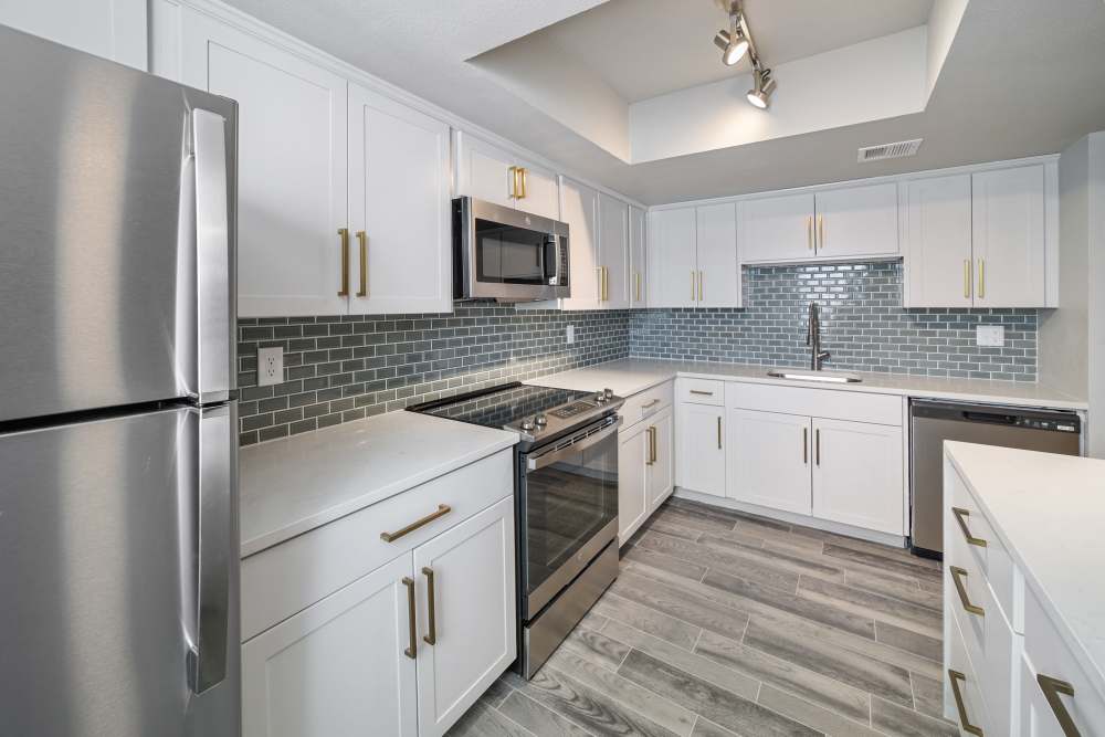 Kitchen with white color applaince at Cyprus in Phoenix, Arizona