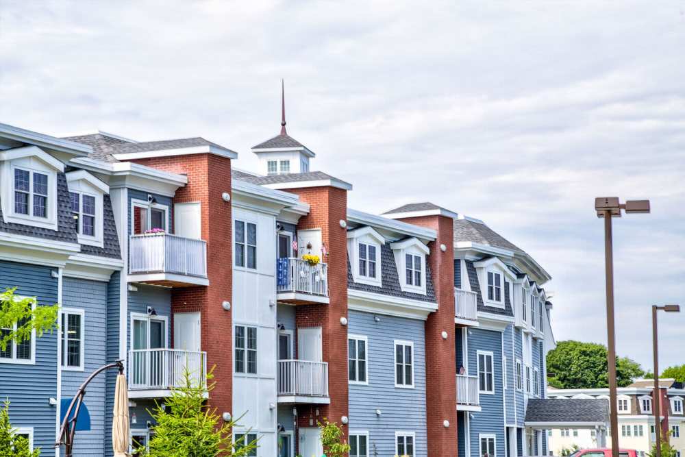Apartment exterior at The Residences at Lincoln Park in Dartmouth, Massachusetts