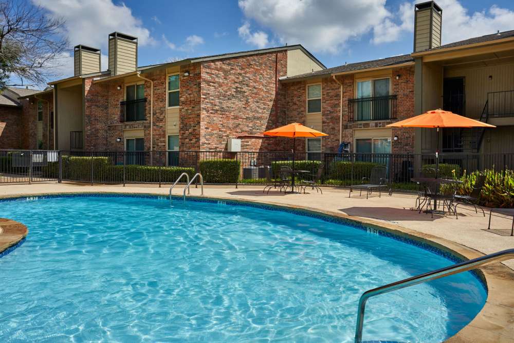 Swimming pool at Rochelle Plaza in Irving, Texas