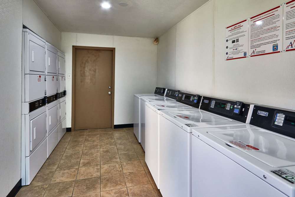 Laundry center at Rochelle Plaza in Irving, Texas