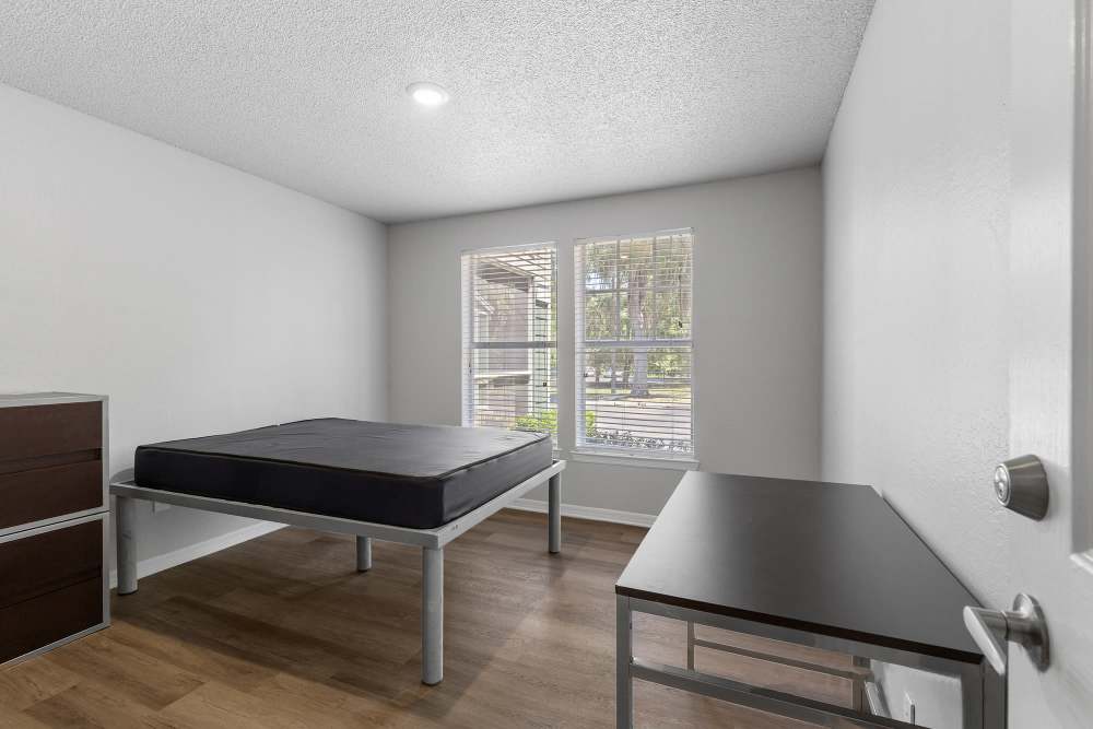 Renovated bedroom at The Quarters Gainesville in Gainesville, Florida