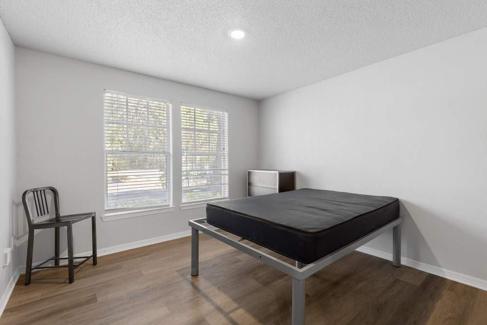 Renovated bedroom at The Quarters Gainesville in Gainesville, Florida