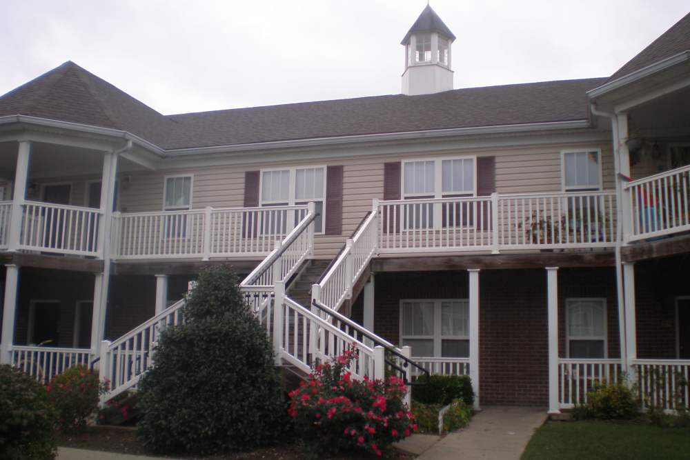 Building exterior with good-looking architecture at Falcon Crest Apartments in Louisville,Kentucky