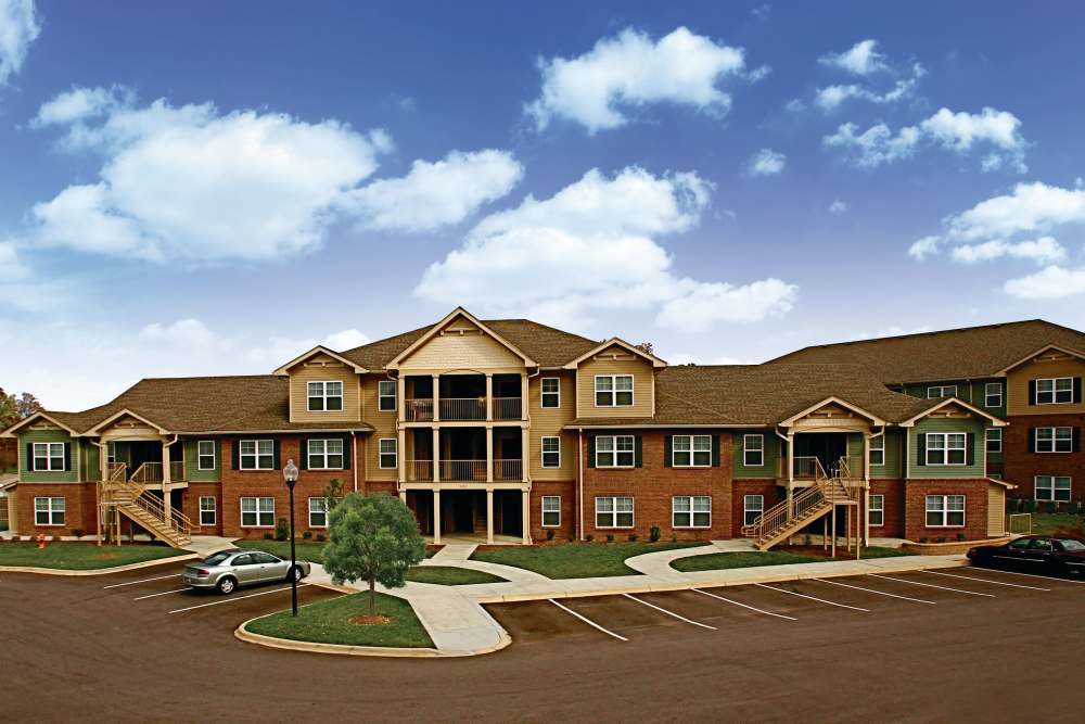 Community exterior view at Whispering Woods in Louisville, Kentucky