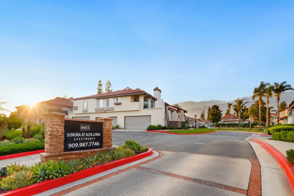 Beautiful modern exterior of Sonora at Alta Loma in Alta Loma, California