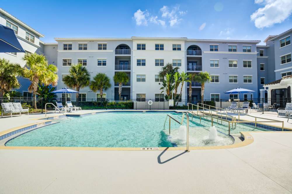 Media room at Merrill Gardens at Solivita Marketplace in Kissimmee, Florida.