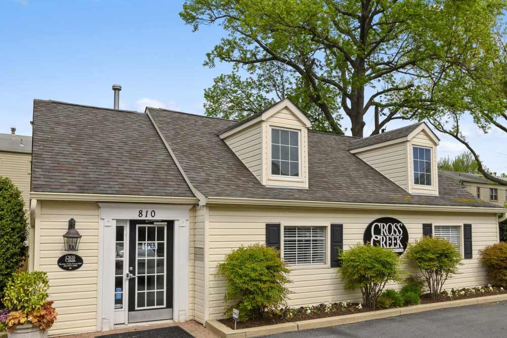 Community exterior leasing office  at Cross Creek in Laurel, Maryland