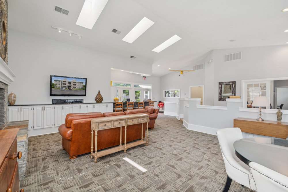 Community exterior view with lawn grass  at Preston Place Apartments & Townhomes in Winchester, Virginia