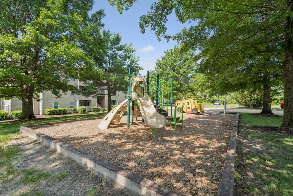 Pool with lounge chair  at Preston Place Apartments & Townhomes in Winchester, Virginia