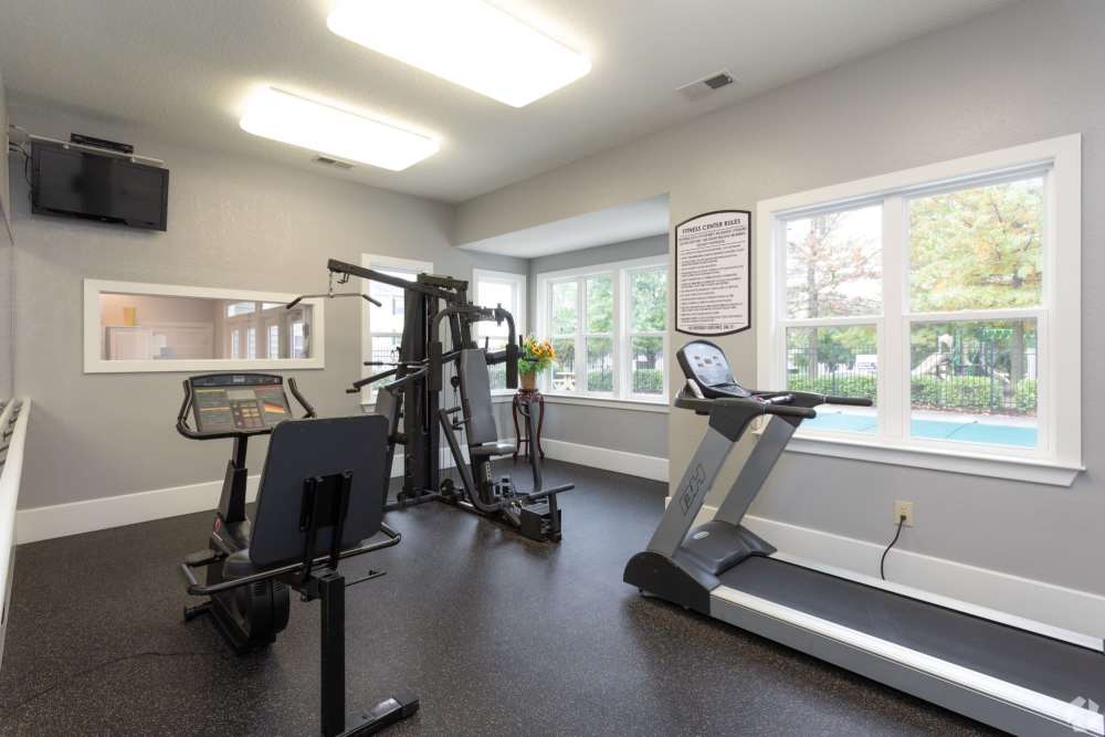 Clubhouse with fireplace  at Preston Place Apartments & Townhomes in Winchester, Virginia