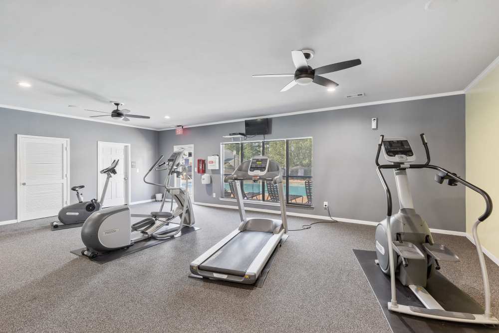 Fully equipped fitness center at The Victor in Greenville, South Carolina