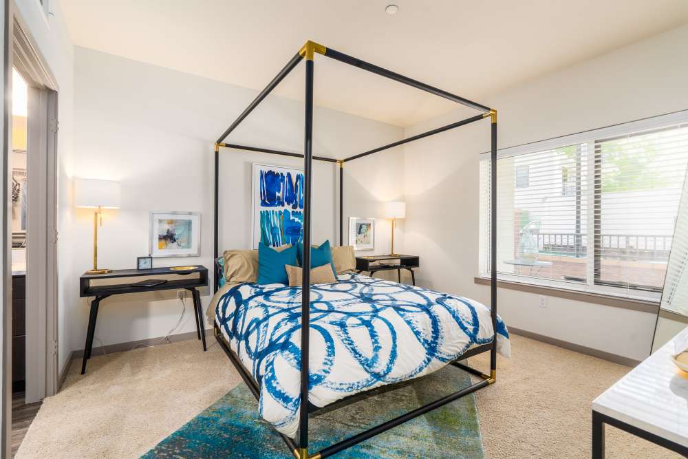 Beautiful bedroom at LINQ Midtown in Sacramento,California