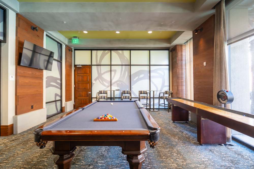 Recreation room at LINQ Midtown in Sacramento,California