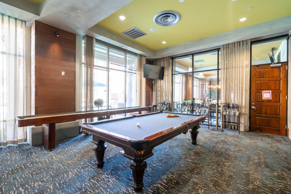 Pool table at LINQ Midtown in Sacramento,California
