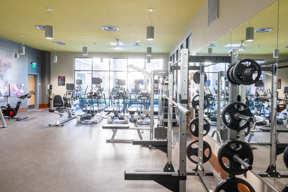 Community fitness center at LINQ Midtown in Sacramento,California