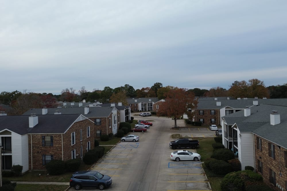Aerial shot of the community at Edgewood in Baton Rouge, Louisiana