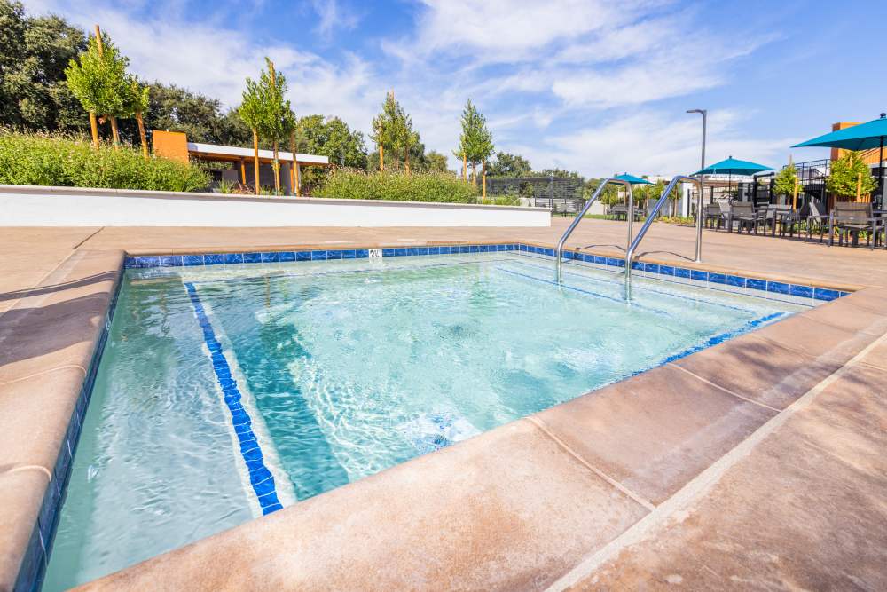 Heated Saltwater Swimming Pool And Spa at Solasta in Sacramento, California