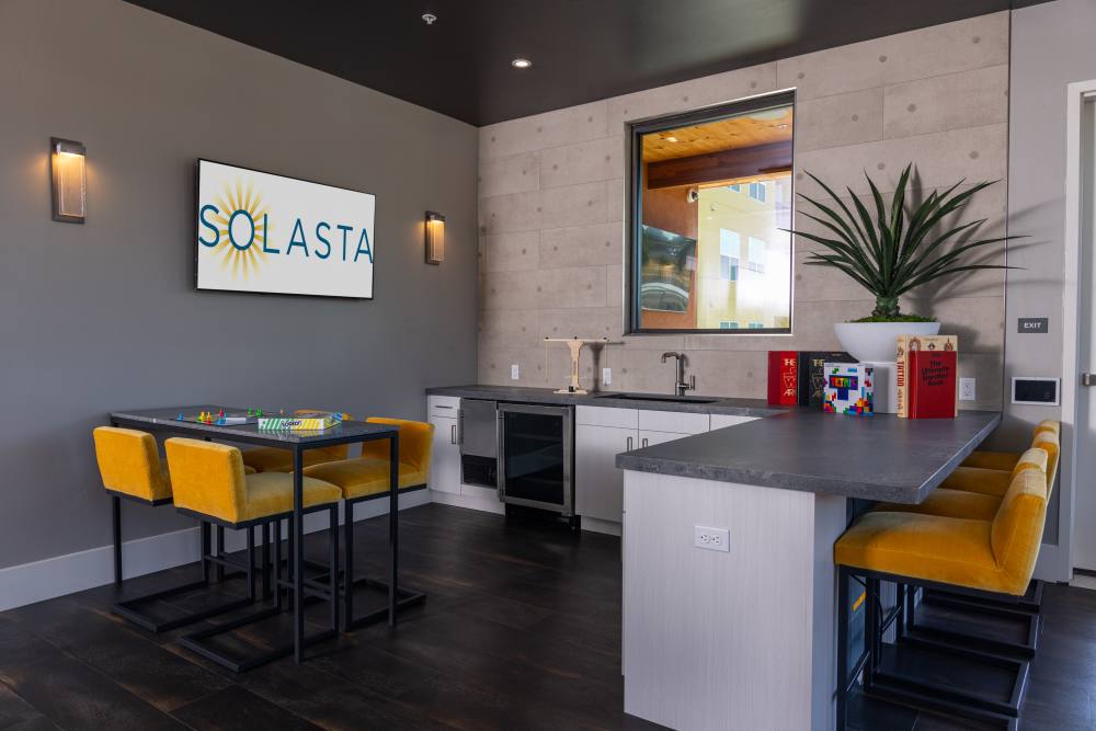 Game room at Solasta in Sacramento, California