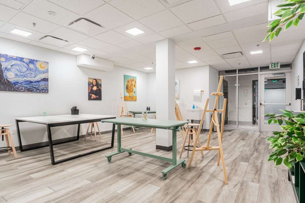 Art room at Art District Flats in Denver, Colorado