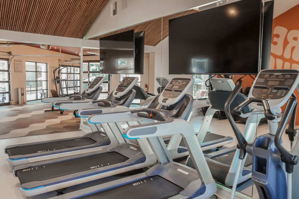 Well-Equipped Fitness Center at The Quarters Starkville in Starkville, Mississippi