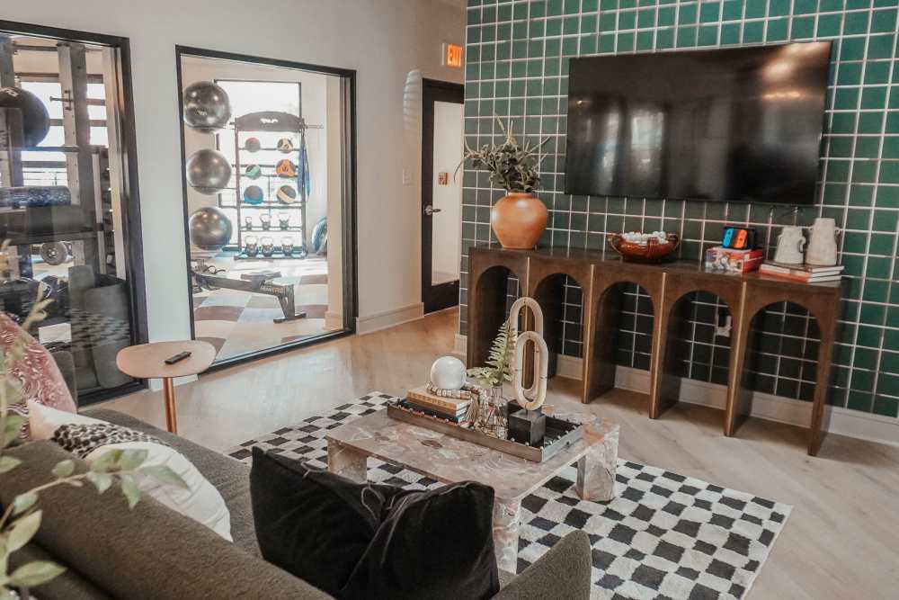 Stylish Lobby at The Quarters Starkville in Starkville, Mississippi