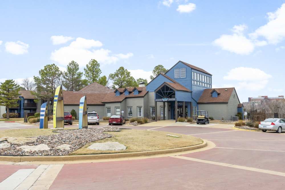 Car parking at entry at Waterside in Tulsa, Oklahoma