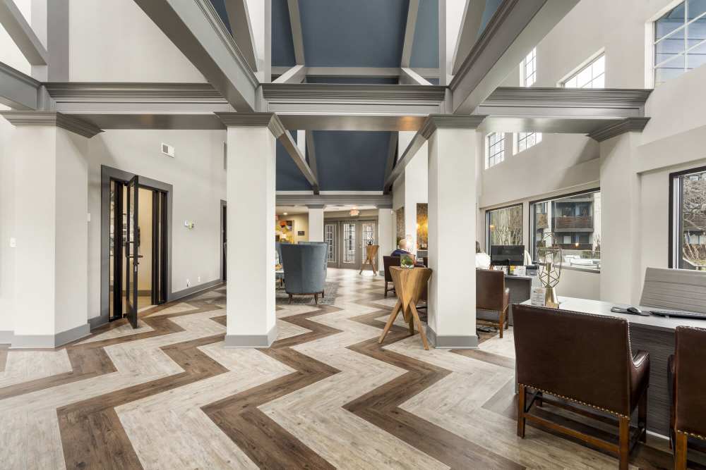 Seating in clubhouse at Waterside in Tulsa, Oklahoma