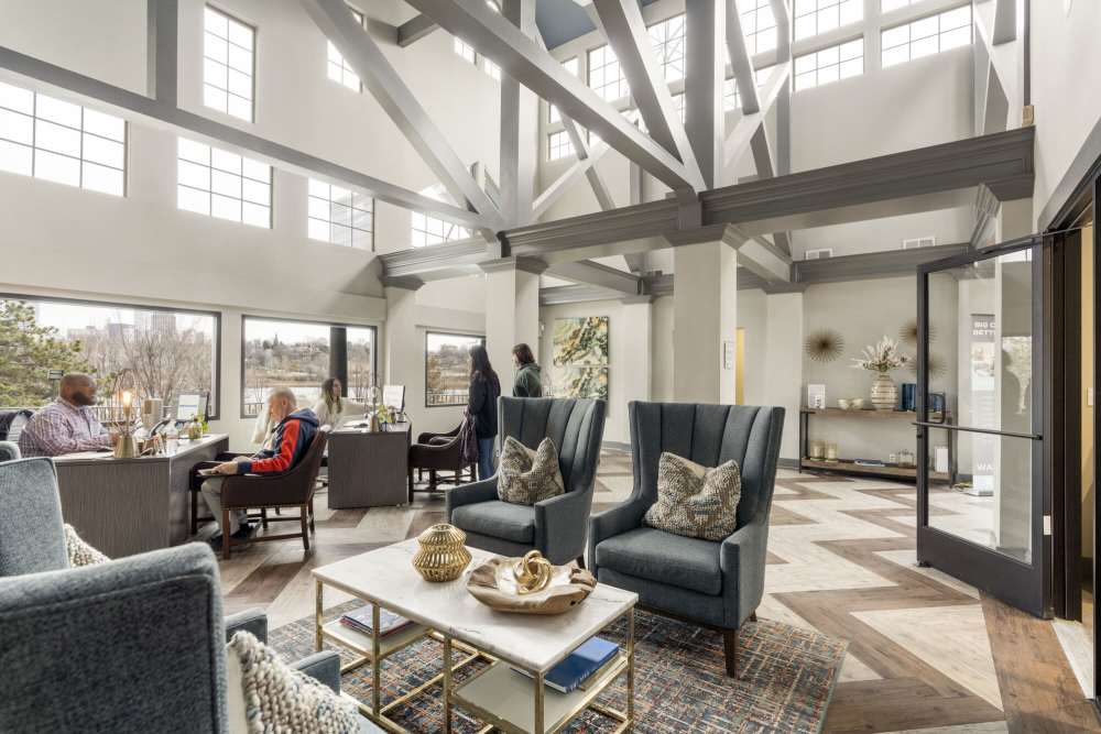 Clubhouse seating at Waterside in Tulsa, Oklahoma