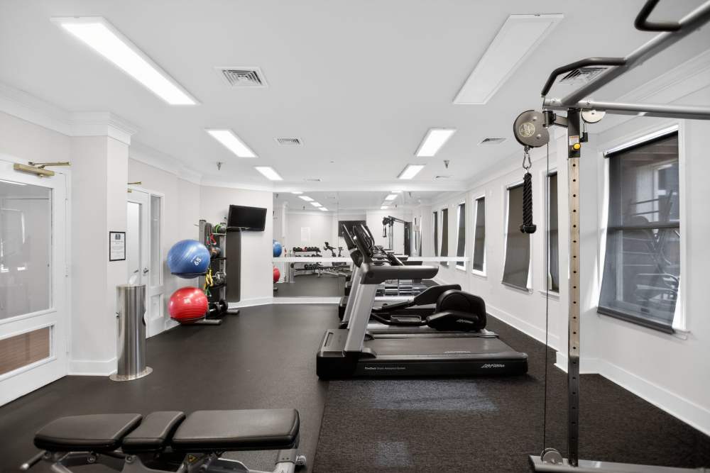 Eagle Rock Apartments at Columbia Pike fitness center in Arlington, Virginia.