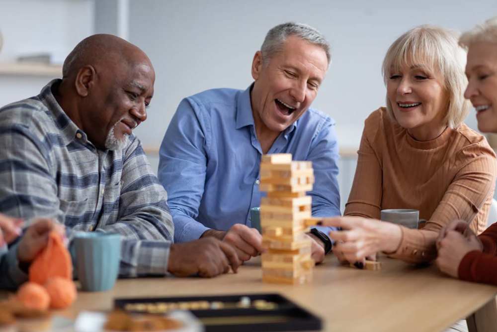 Residents playing avtivities at The Barclay at Clemson in Clemson, South Carolina