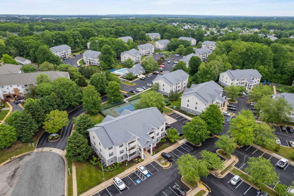Community aerial view  at Salem Run in Fredericksburg, Virginia