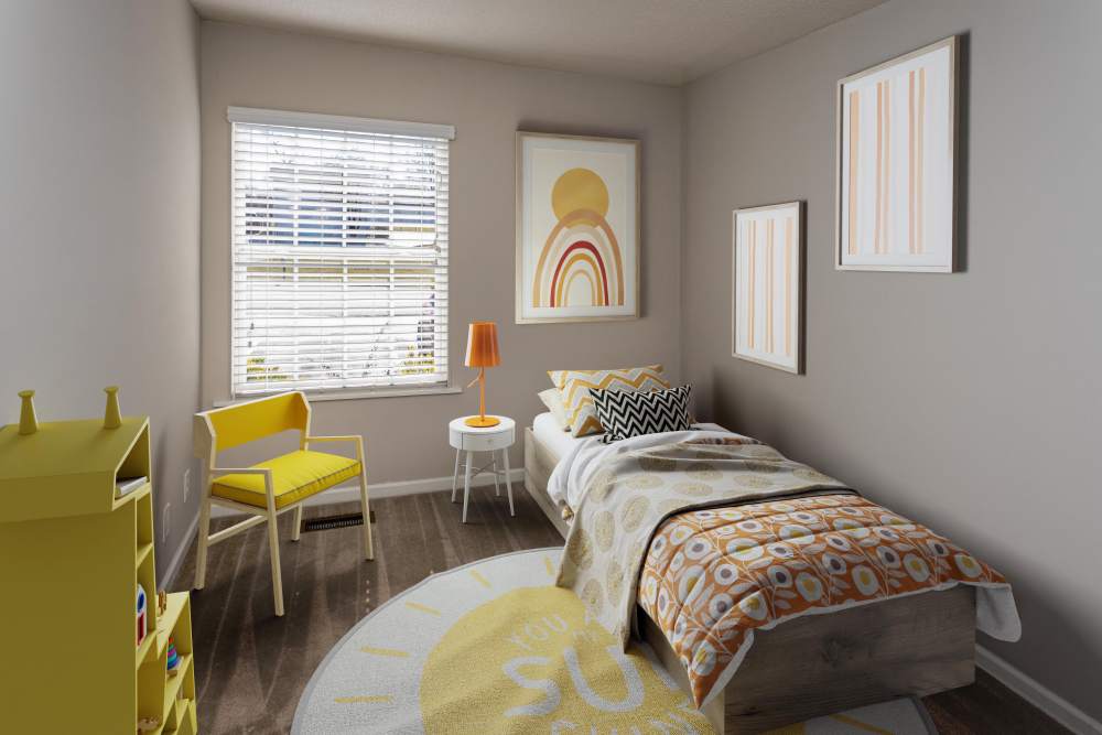 Spacious bedroom at Midtown Square Chattanooga Apartments in Chattanooga, Tennessee
