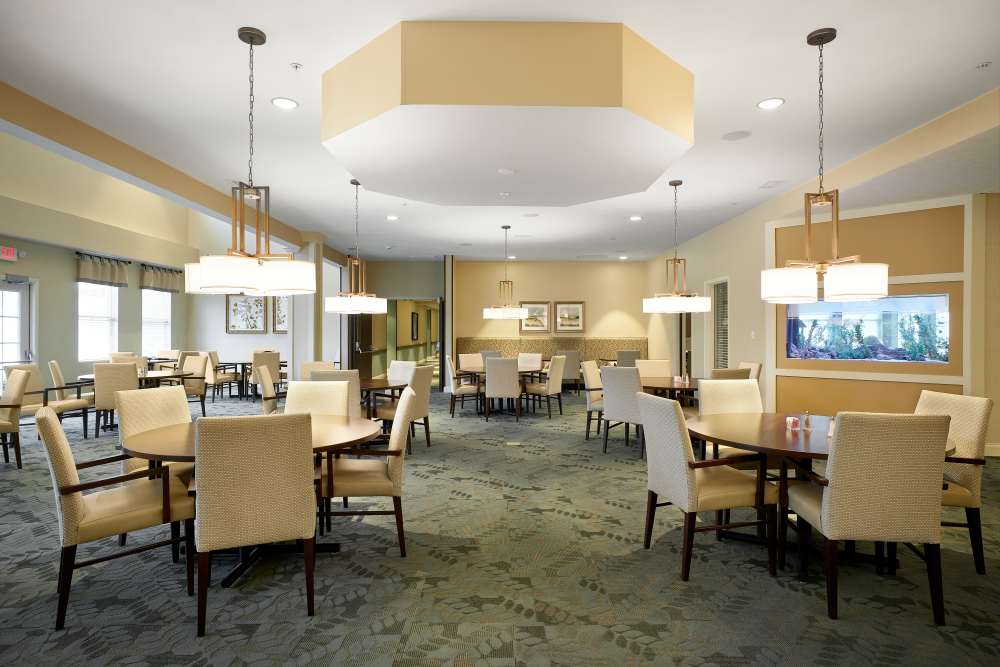 Large dining area at Legacy Living Fishers in Fishers,Indiana