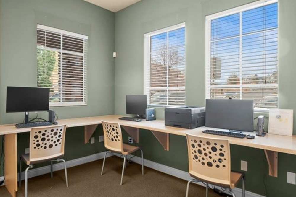 Computer area - at Zephyr Pointe in Reno, Nevada  