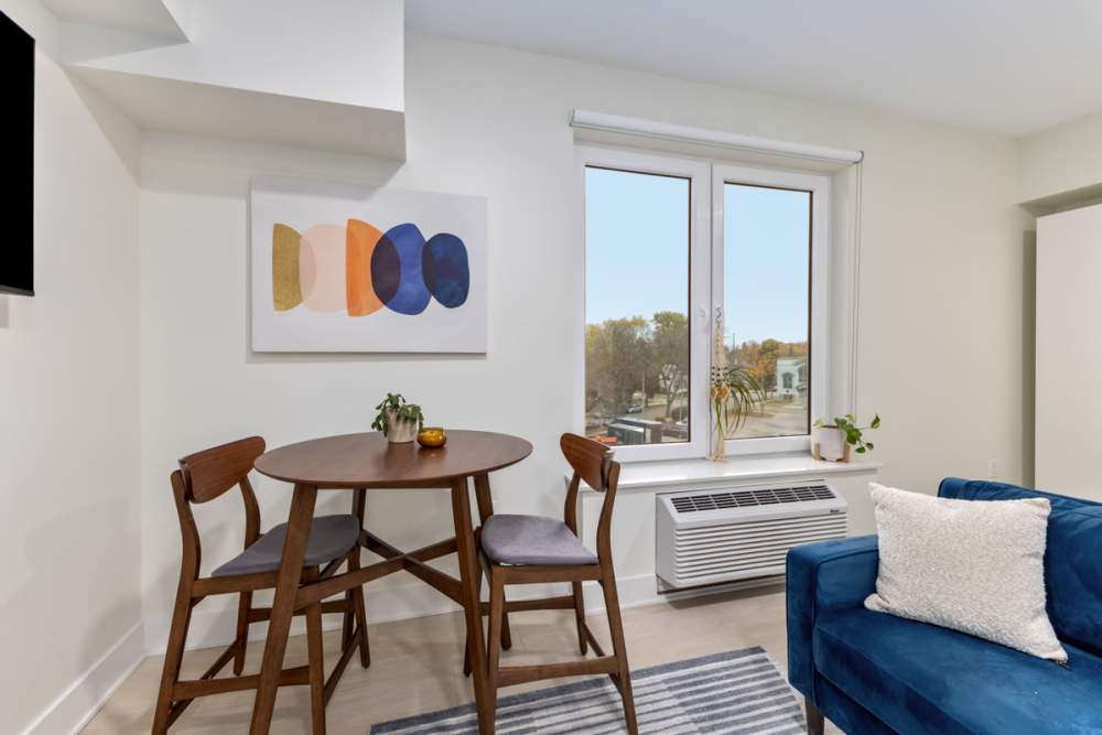 Dining space at The Current in Grand Rapids,Michigan