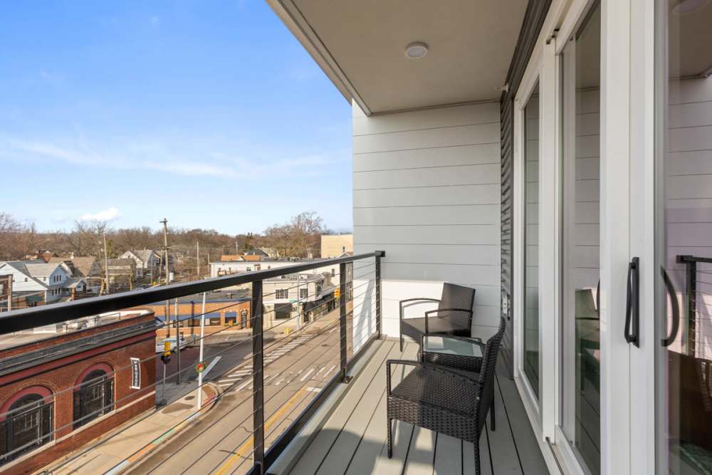 View of community from patio at The Current in Grand Rapids,Michigan