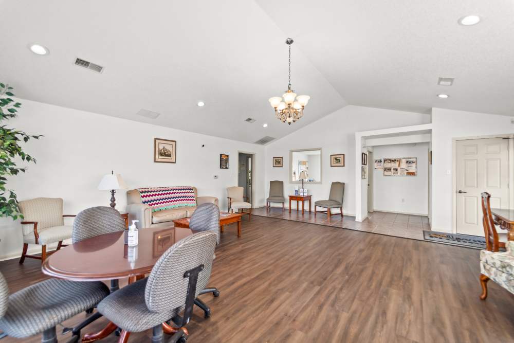 Community lounge at Callaway Village Apartments in Fulton, Missouri