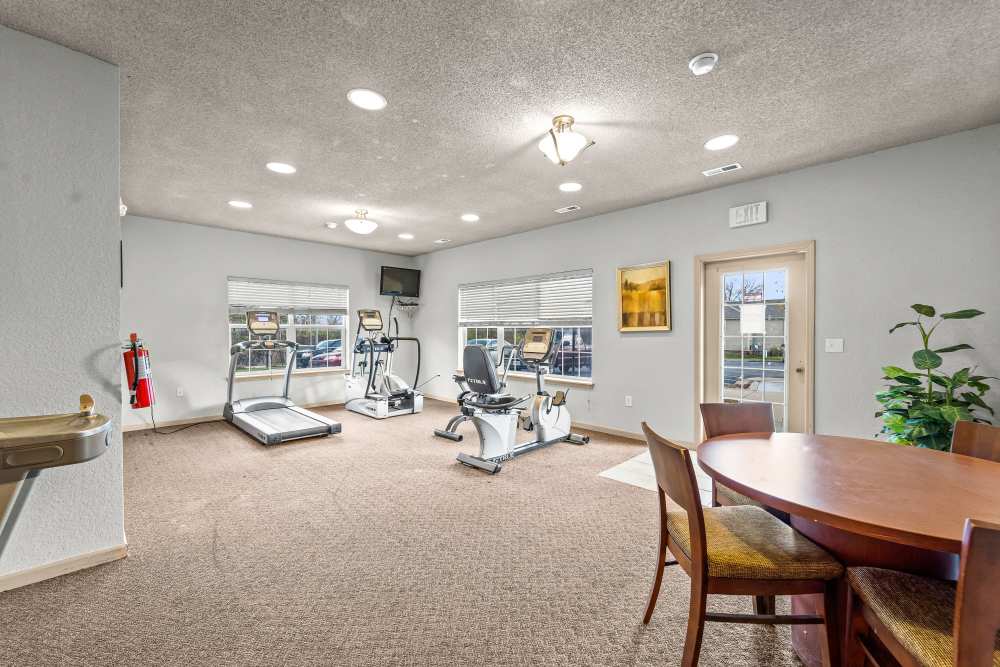 Fitness center at Callaway Village Apartments in Fulton, Missouri