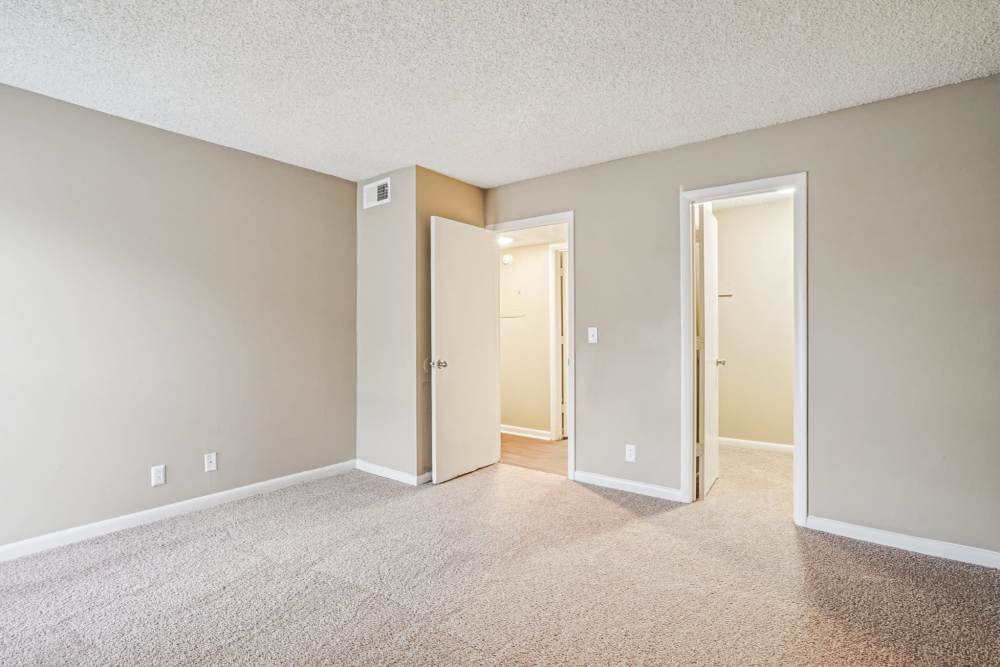 Bedroom with walk in closet