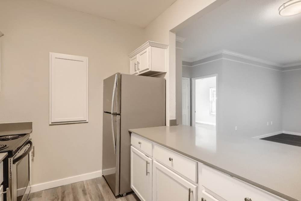 Fully-equipped kitchen at Creekwood Place in Lancaster,Texas