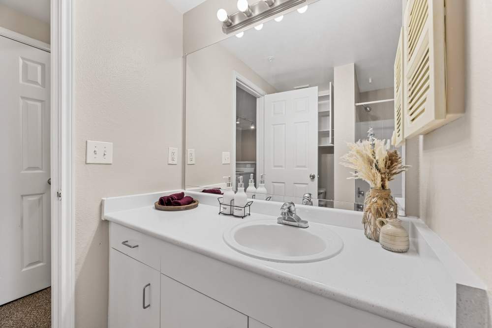 Spacious bathroom at Columbia Greens in Houston, Texas