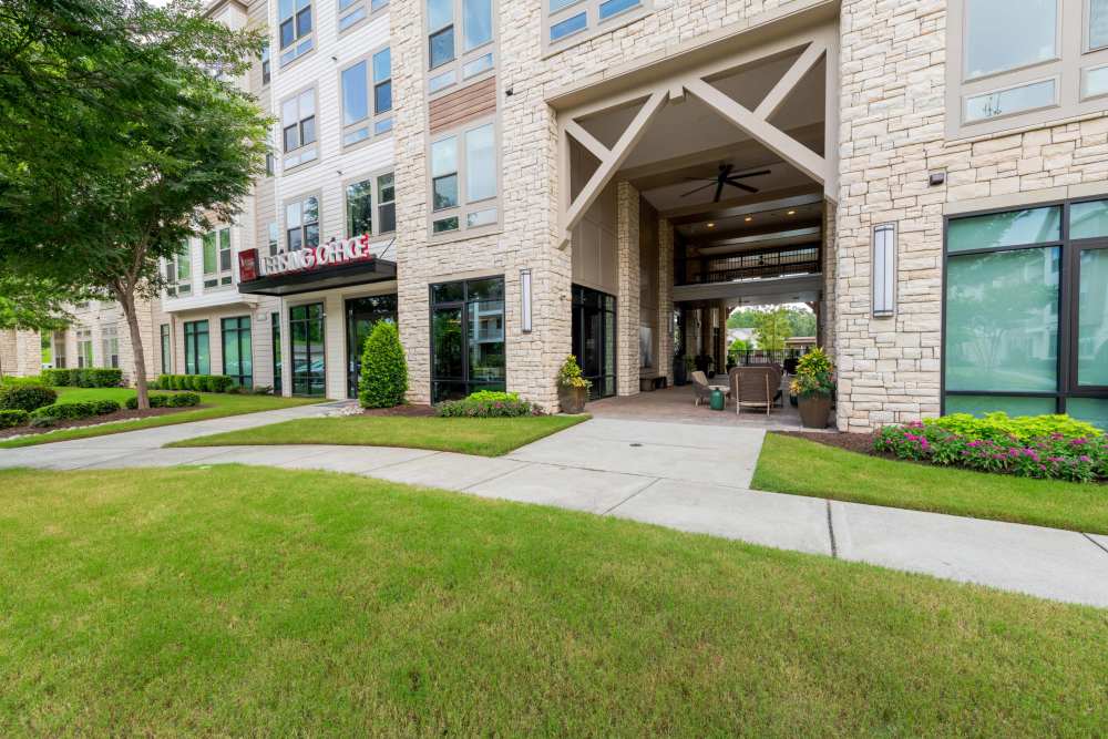 leasing office exterior The Reserve at Patterson Place  durham NC luxury apartments