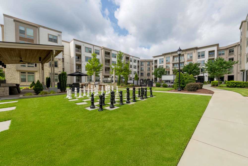 outdoor chess set The Reserve at Patterson Place  durham NC luxury apartments