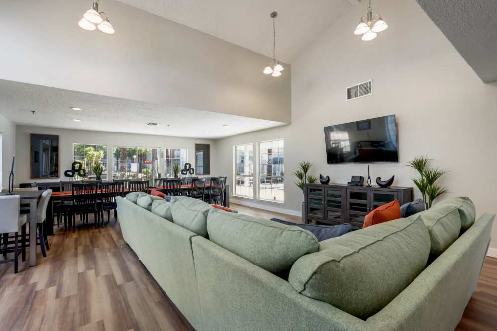 Clubhouse entertainment area at Country Brook Rental Condominiums in San Ramon, California
