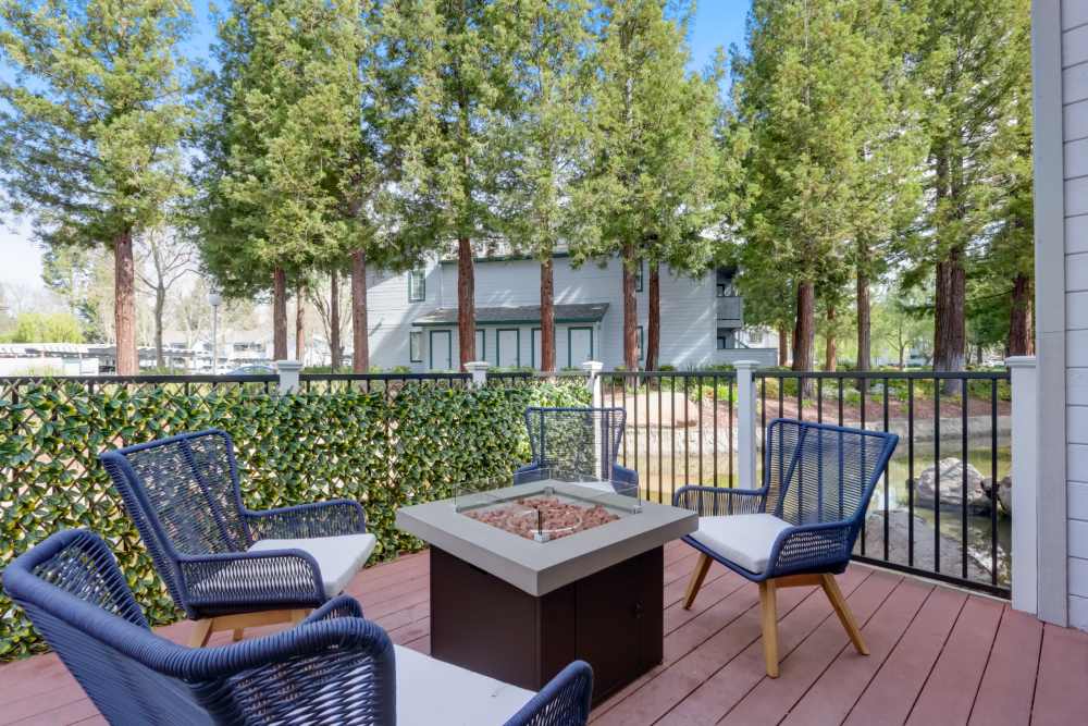 Fire pit area at Country Brook Rental Condominiums in San Ramon, California