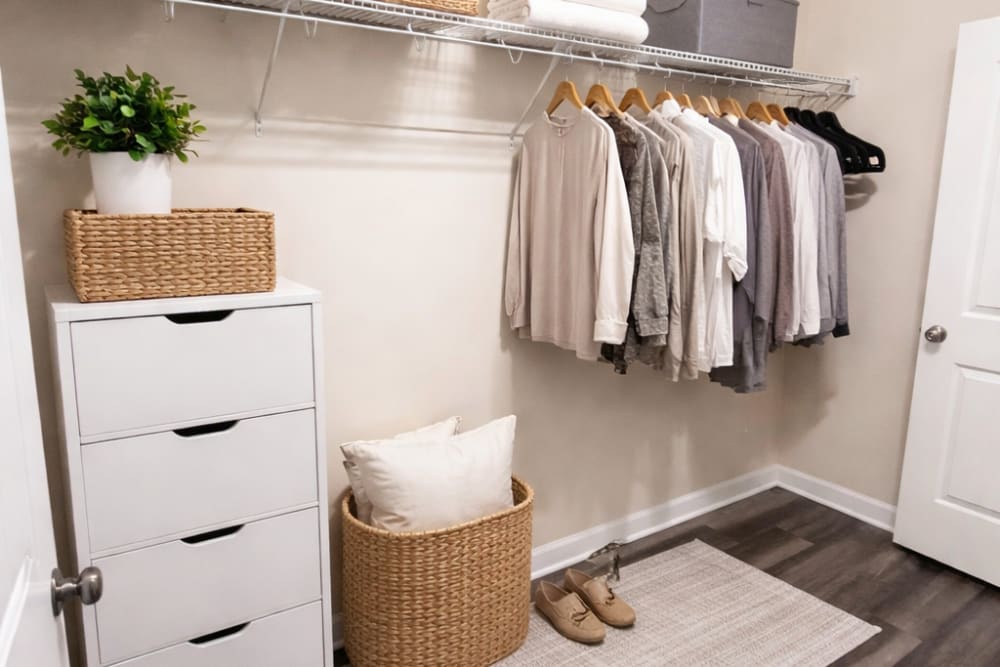 Oversized closet at Palisades of Wake Forest in Wake Forest, North Carolina