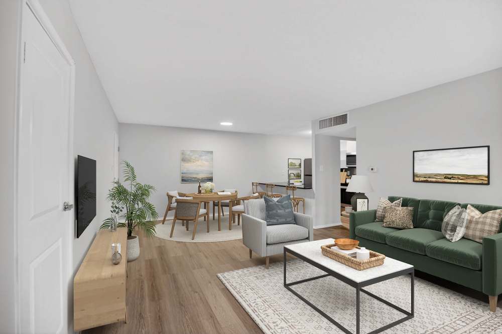 Living room at ER The Woods in Ambler, Pennsylvania