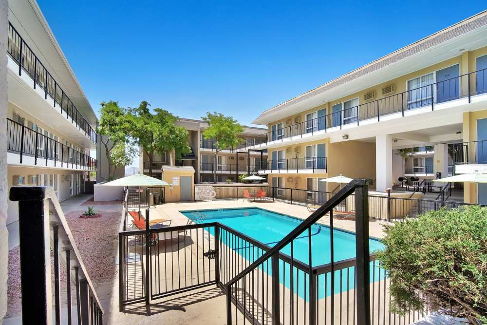 Resort-style pool at Vista Sol El Paso in El Paso,Texas