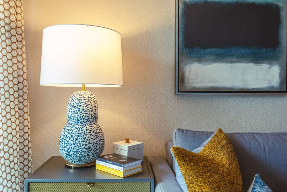 Bright lighting and modern furniture at Sofi at Wood Ranch in Simi Valley, California